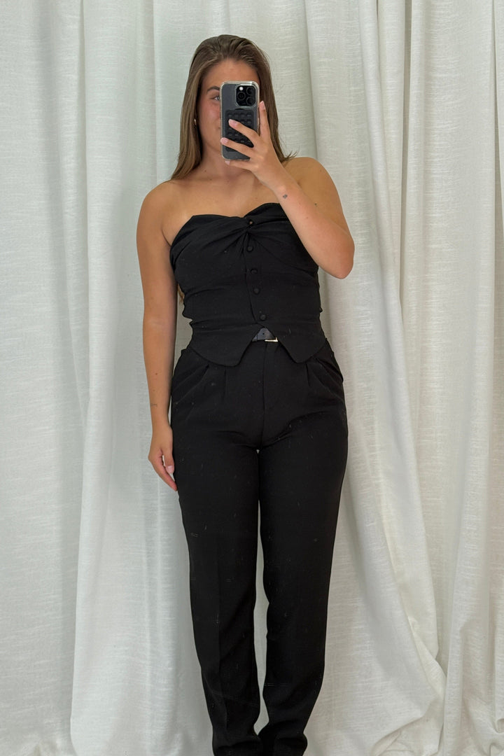 A-bee - Anine Pants - Black Bukser