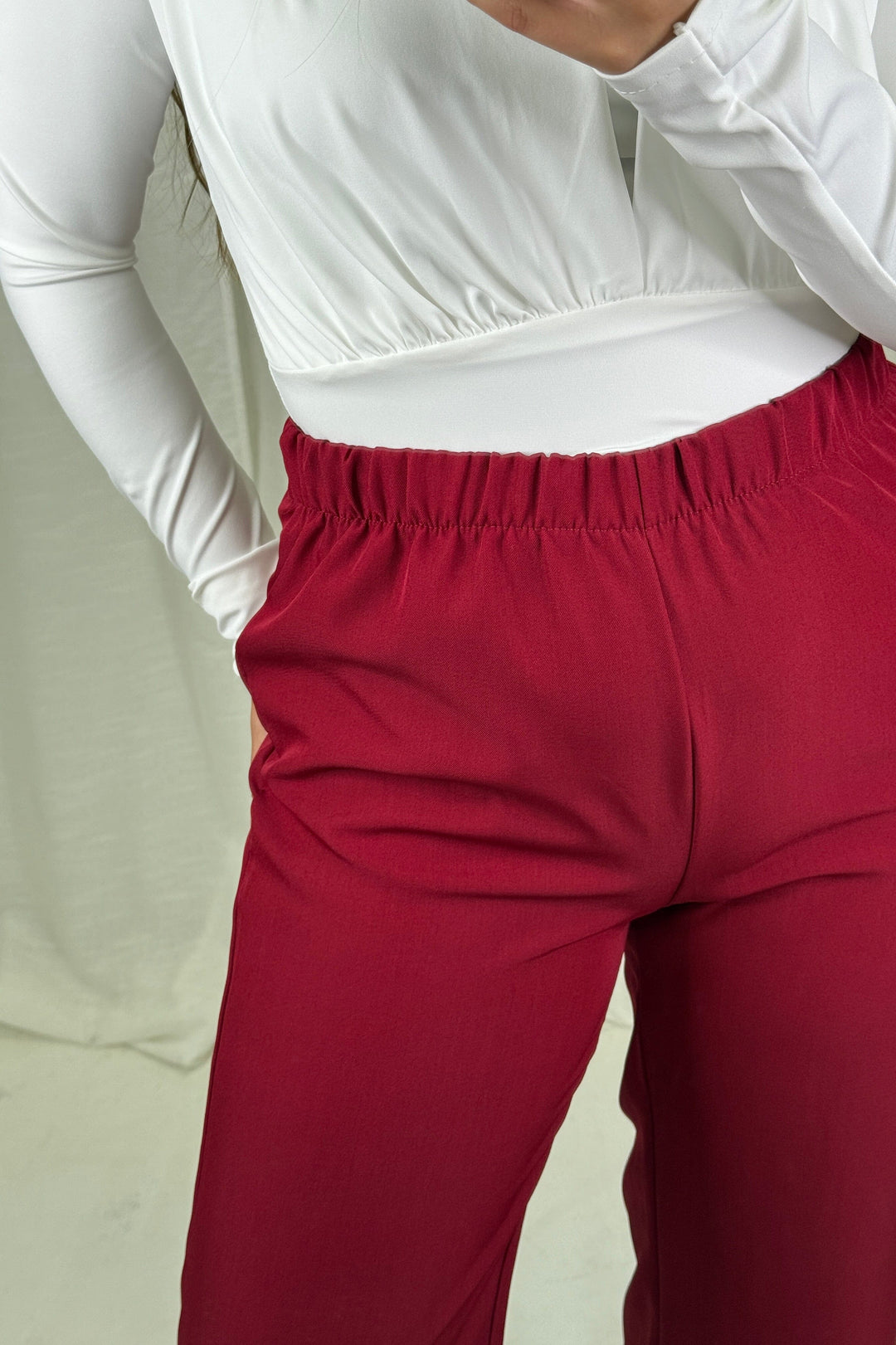 A-bee - Clarice Pants - Burgundy Bukser
