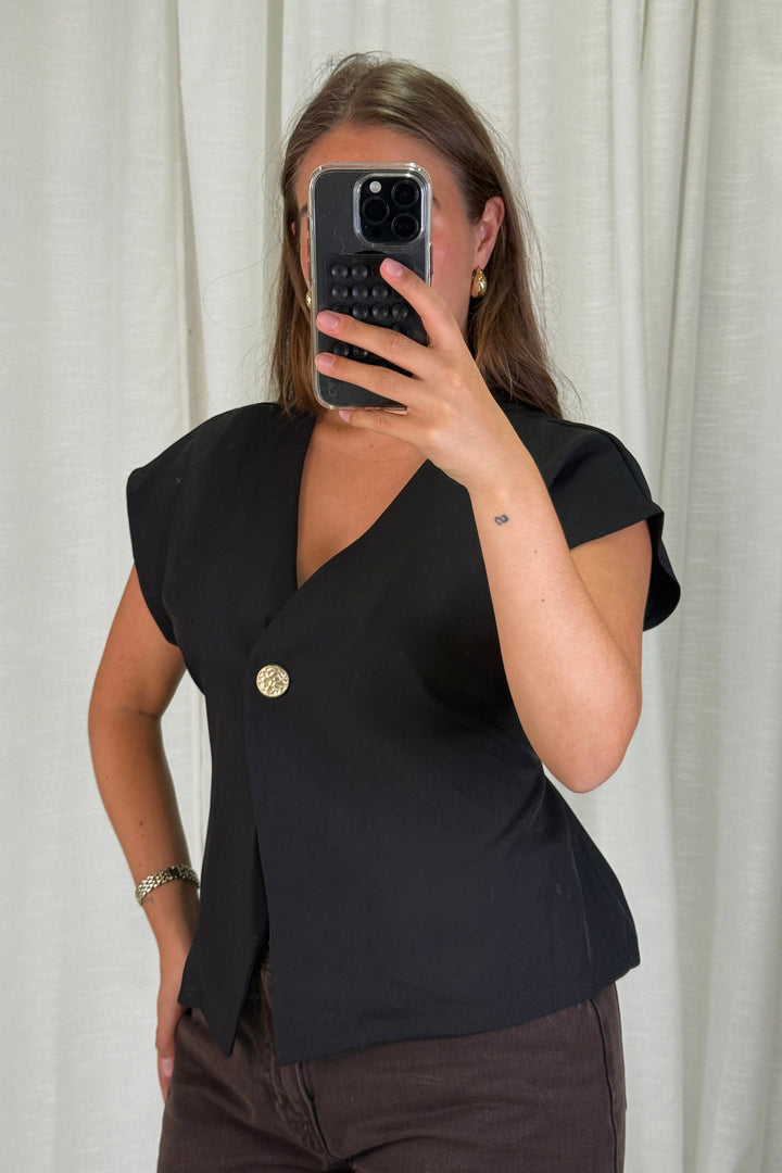 A-bee - Clarice Top - Black Toppe