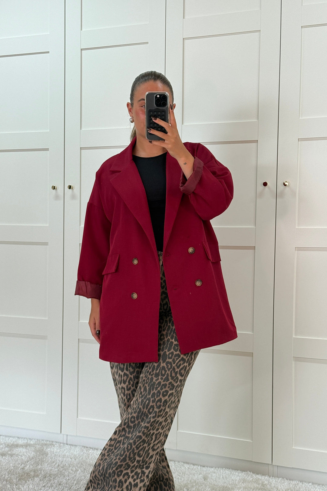 A-bee - Daphne Blazer - Burgundy Blazere