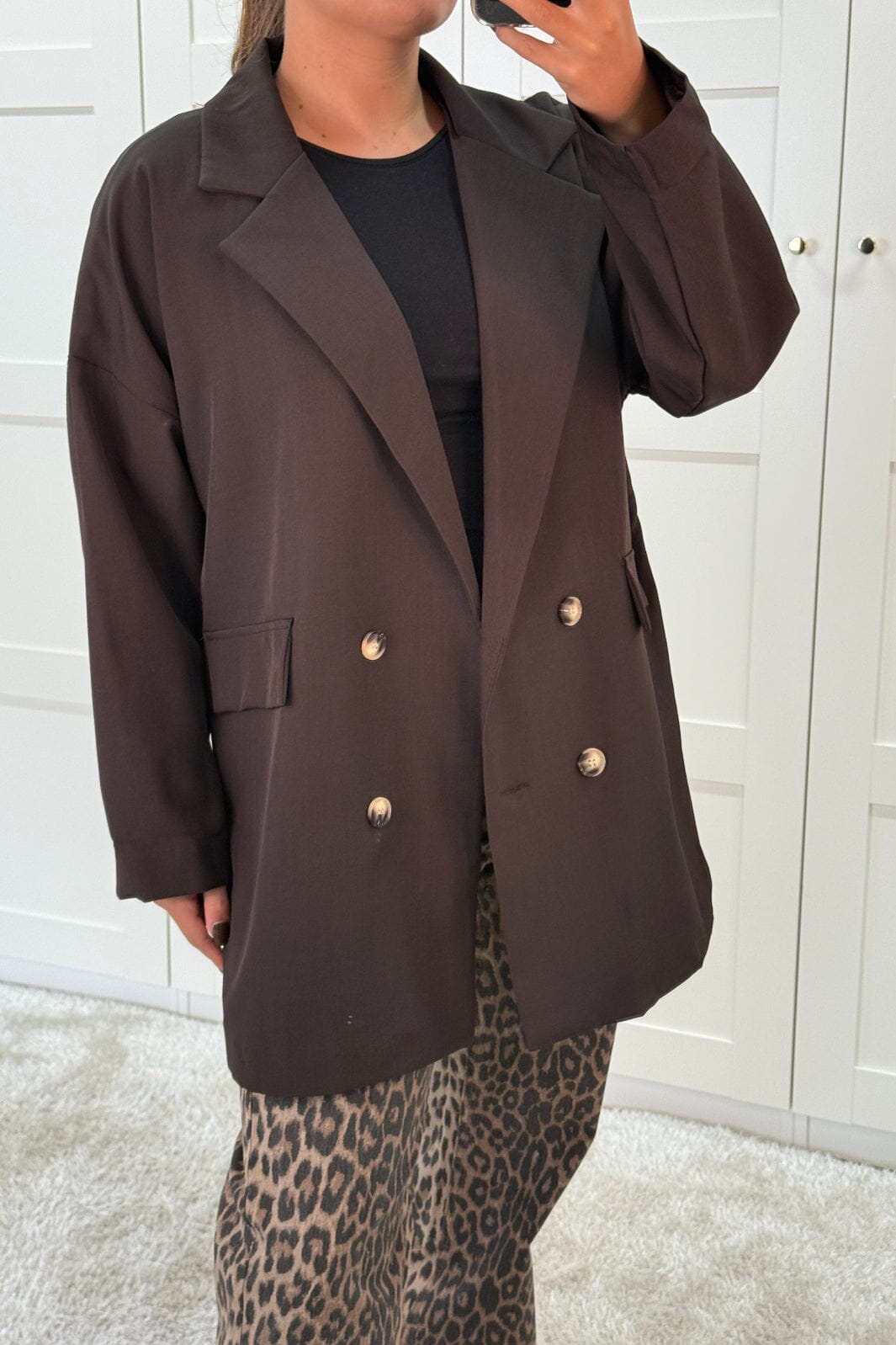 A-bee - Daphne Blazer - Dark Brown Blazere