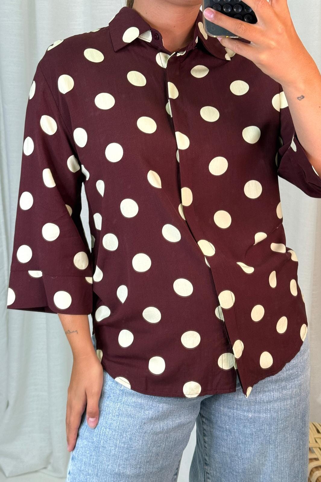 A-bee - Evelyn Blouse - Chocolate Bluser