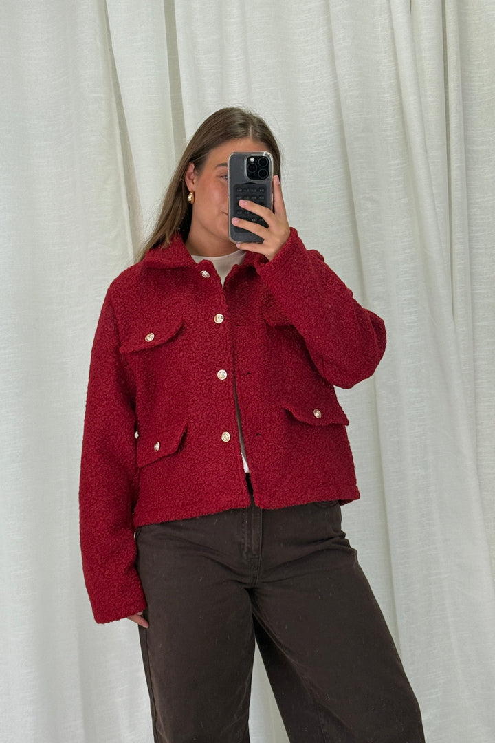 A-bee - Jasmin Jacket - Burgundy Jakker