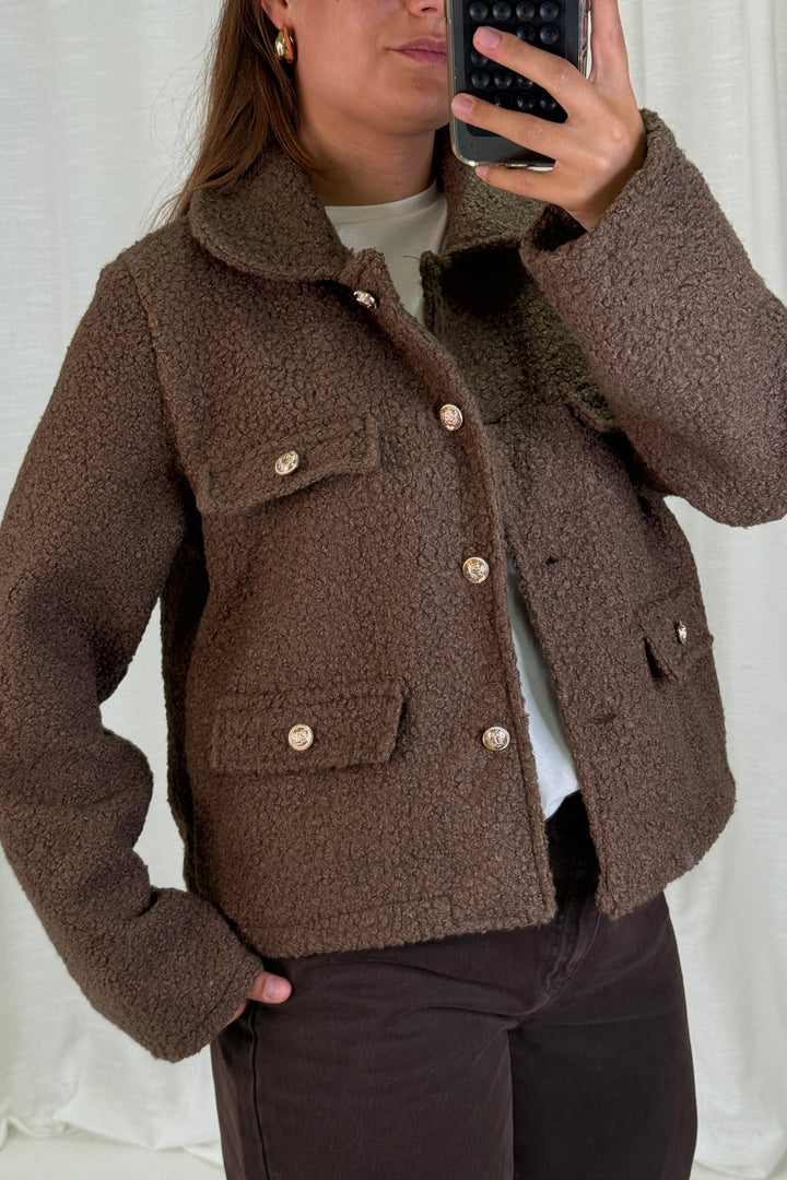 A-bee - Jasmin Jacket - Dark Brown Jakker