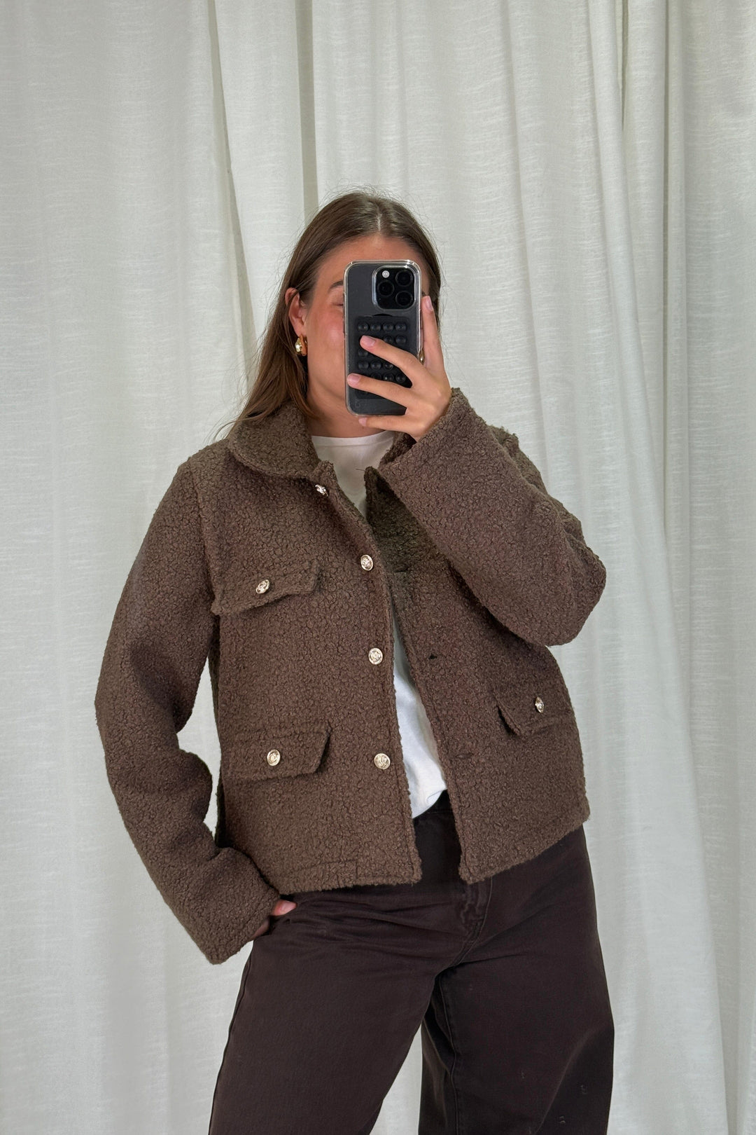 A-bee - Jasmin Jacket - Dark Brown Jakker