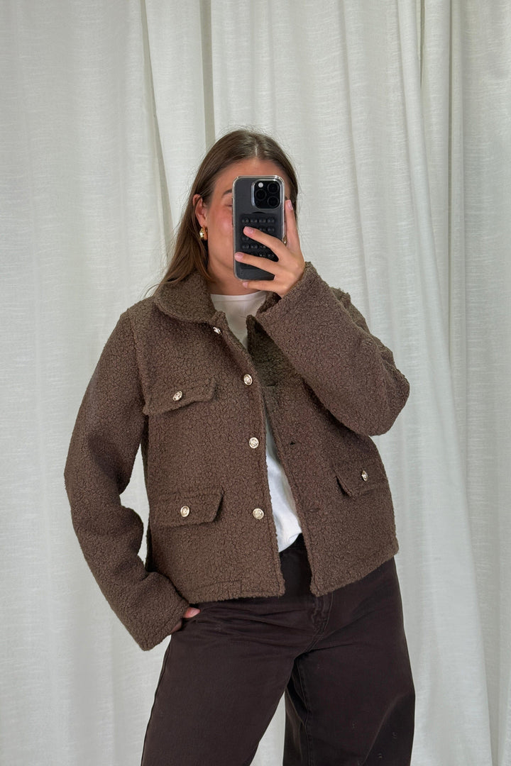 A-bee - Jasmin Jacket - Dark Brown Jakker