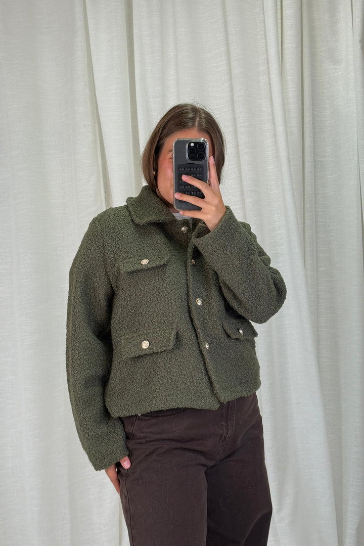 A-bee - Jasmin Jacket - Khaki Jakker