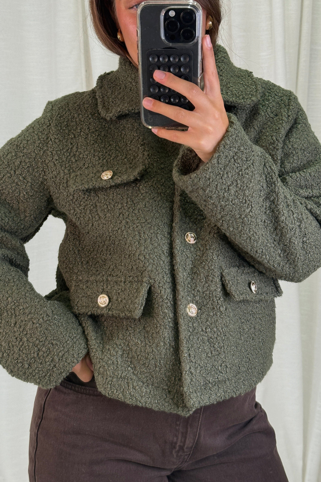A-bee - Jasmin Jacket - Khaki Jakker