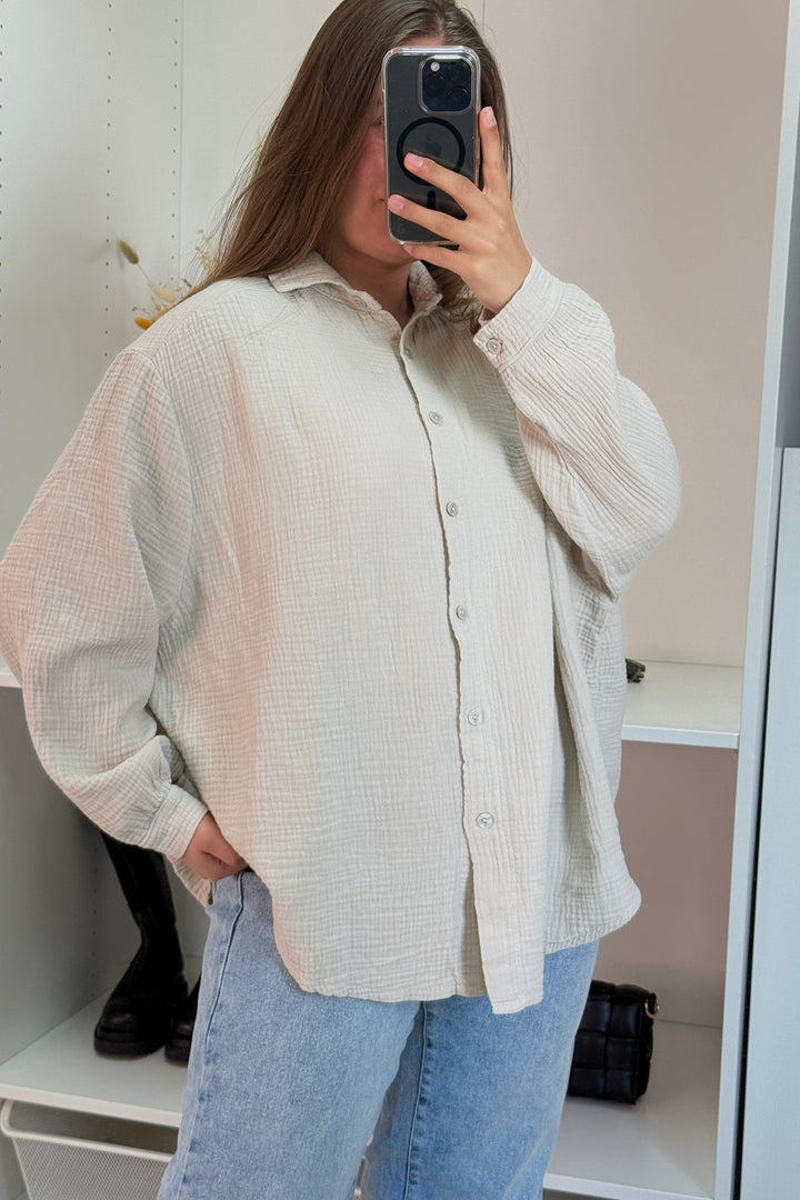 A-bee - Sonja Shirt - Ecru Skjorter