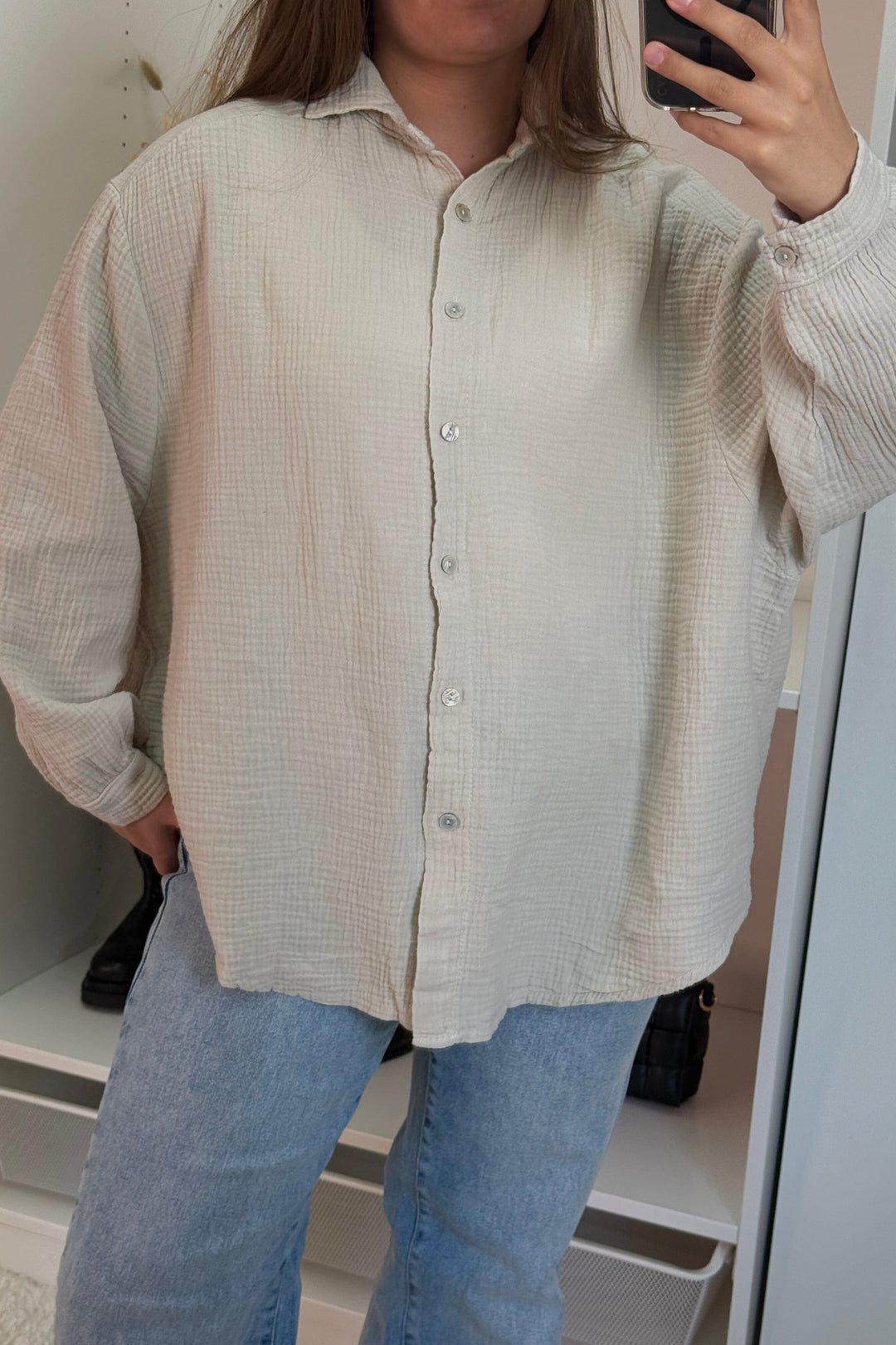 A-bee - Sonja Shirt - Ecru Skjorter