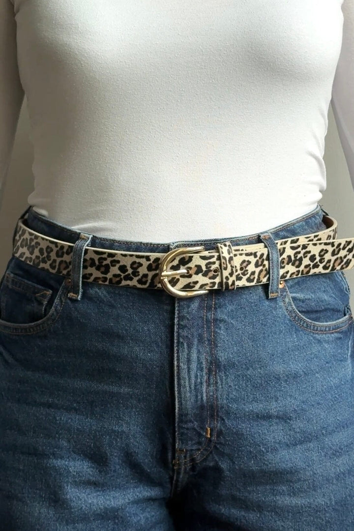 Anobel Copenhagen - Leopard Print Belt C-23158 - Beige Bælter