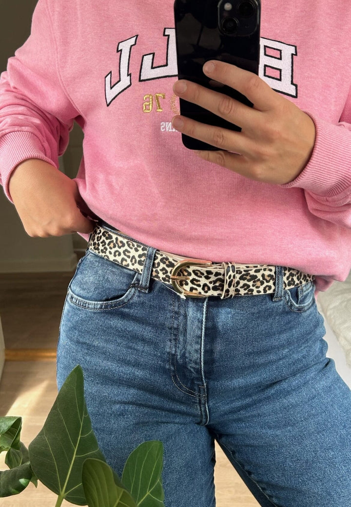Anobel Copenhagen - Leopard Print Belt C-23158 - Beige