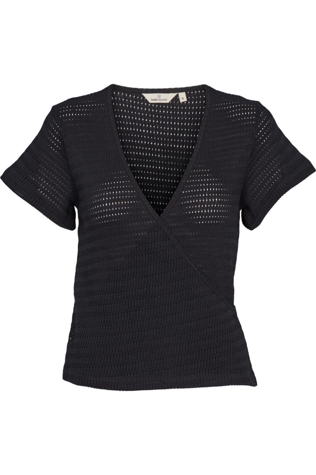 Basic Apparel - Karla Wrap Top GOTS - 001 Black