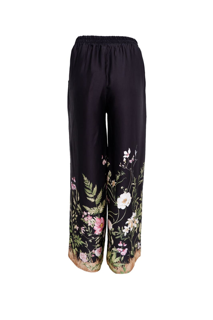 Black Colour - Bczennia Pant 40915 - Black Flower
