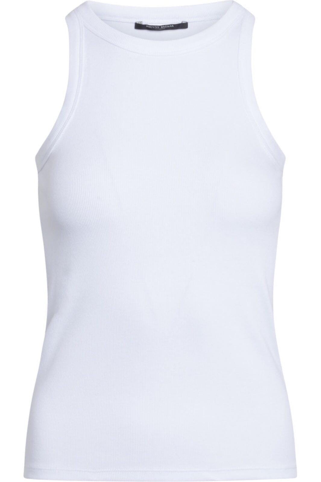 Bruuns Bazaar - KatyBB Rib Tank top - White Toppe