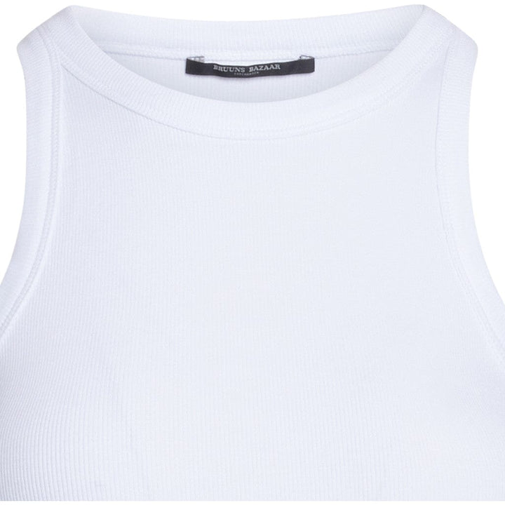 Bruuns Bazaar - KatyBB Rib Tank top - White Toppe