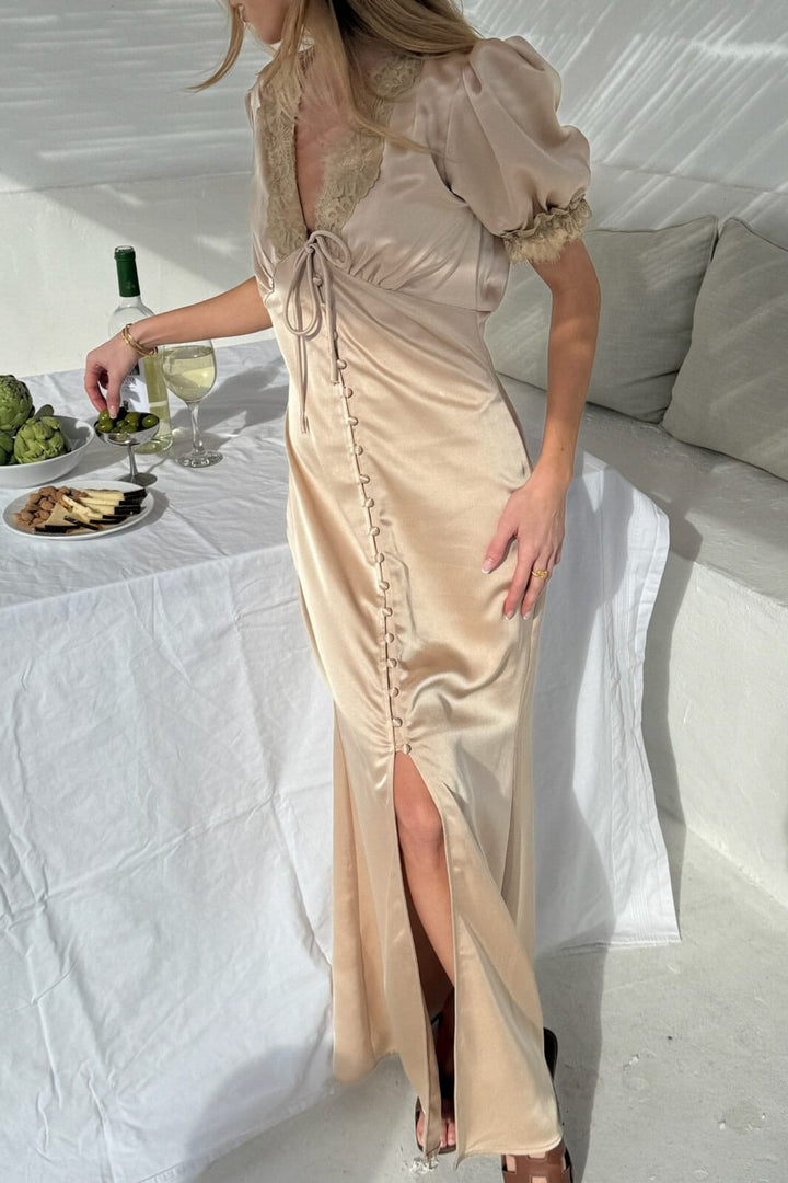 BYIC - Agneteic Long Dress A23810 - Light Brown