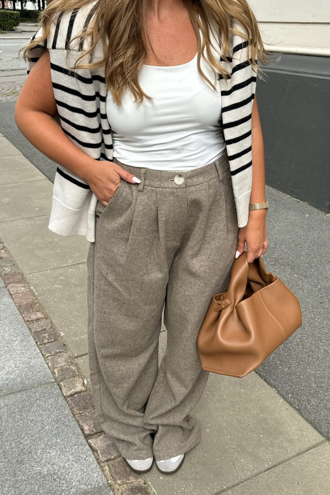 BYIC - Claraic Pants - brownm Brown Melange Bukser