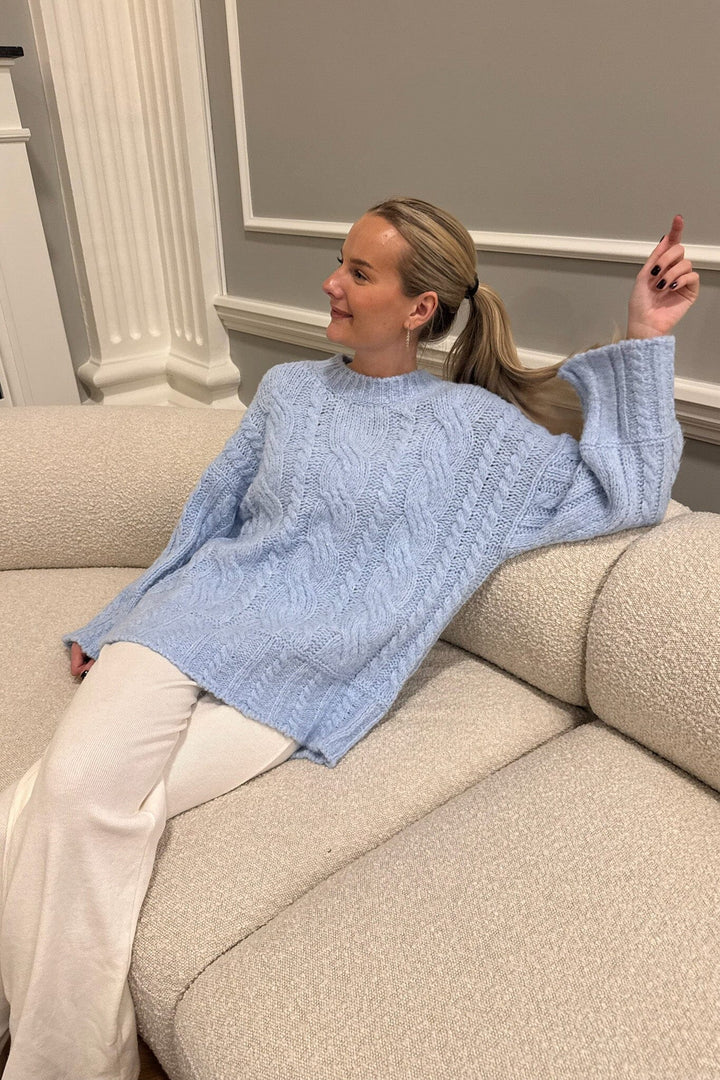 BYIC - Kikiic Sweater - lblue Light Blue Strikbluser