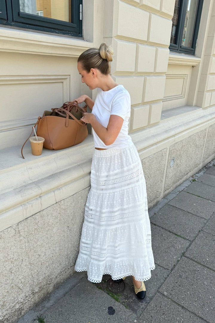 BYIC - Saraic Long Skirt - wl White Lace Nederdele