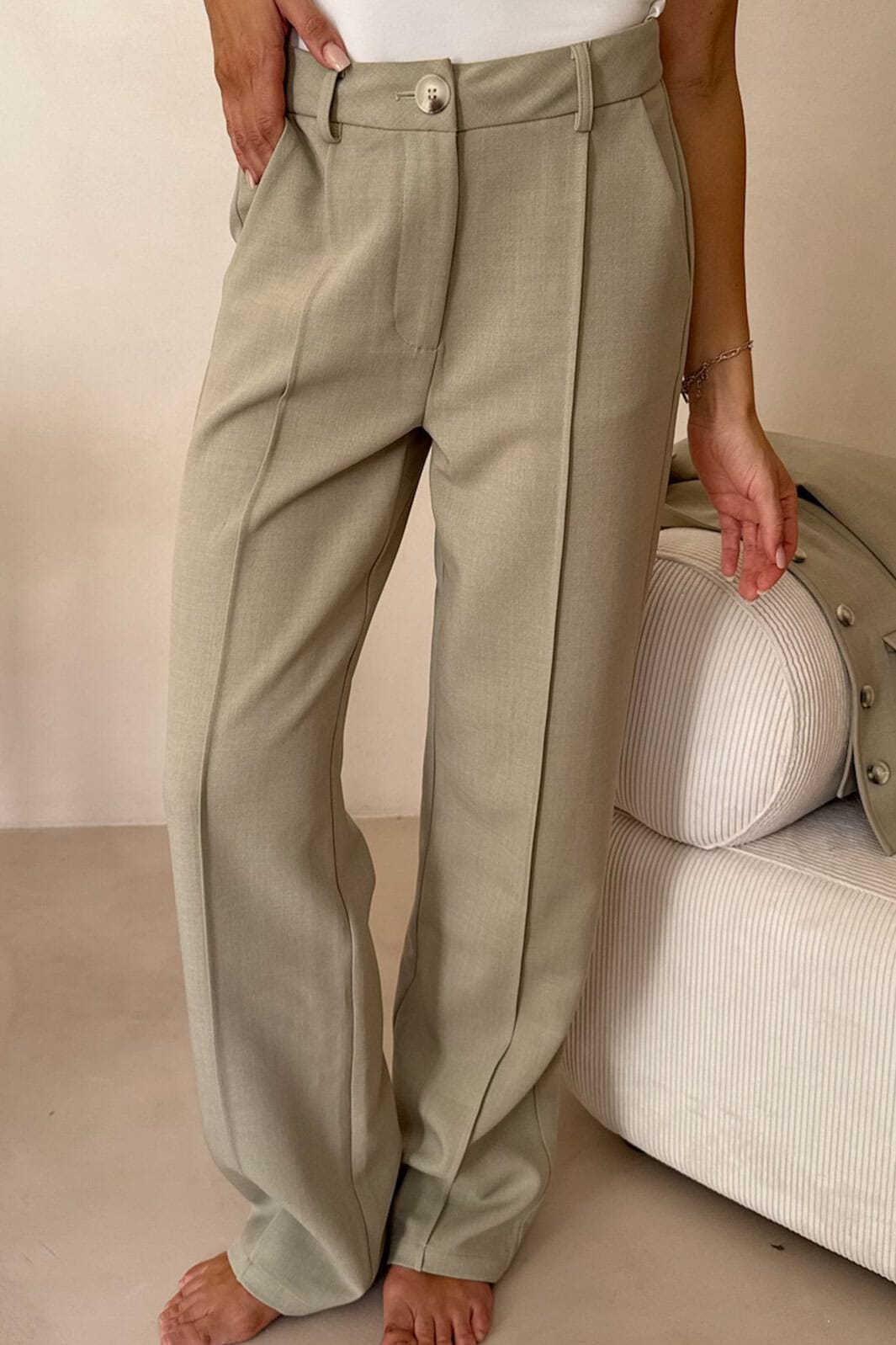 BYIC - Signatureic Press Pants A23926 - Dusty Beige