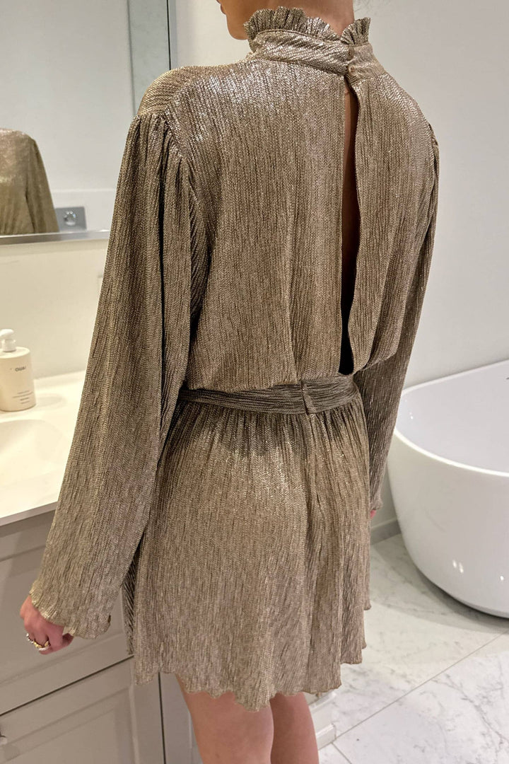 BYIC - Thelmaic Dress - goldg Gold Glitter Kjoler