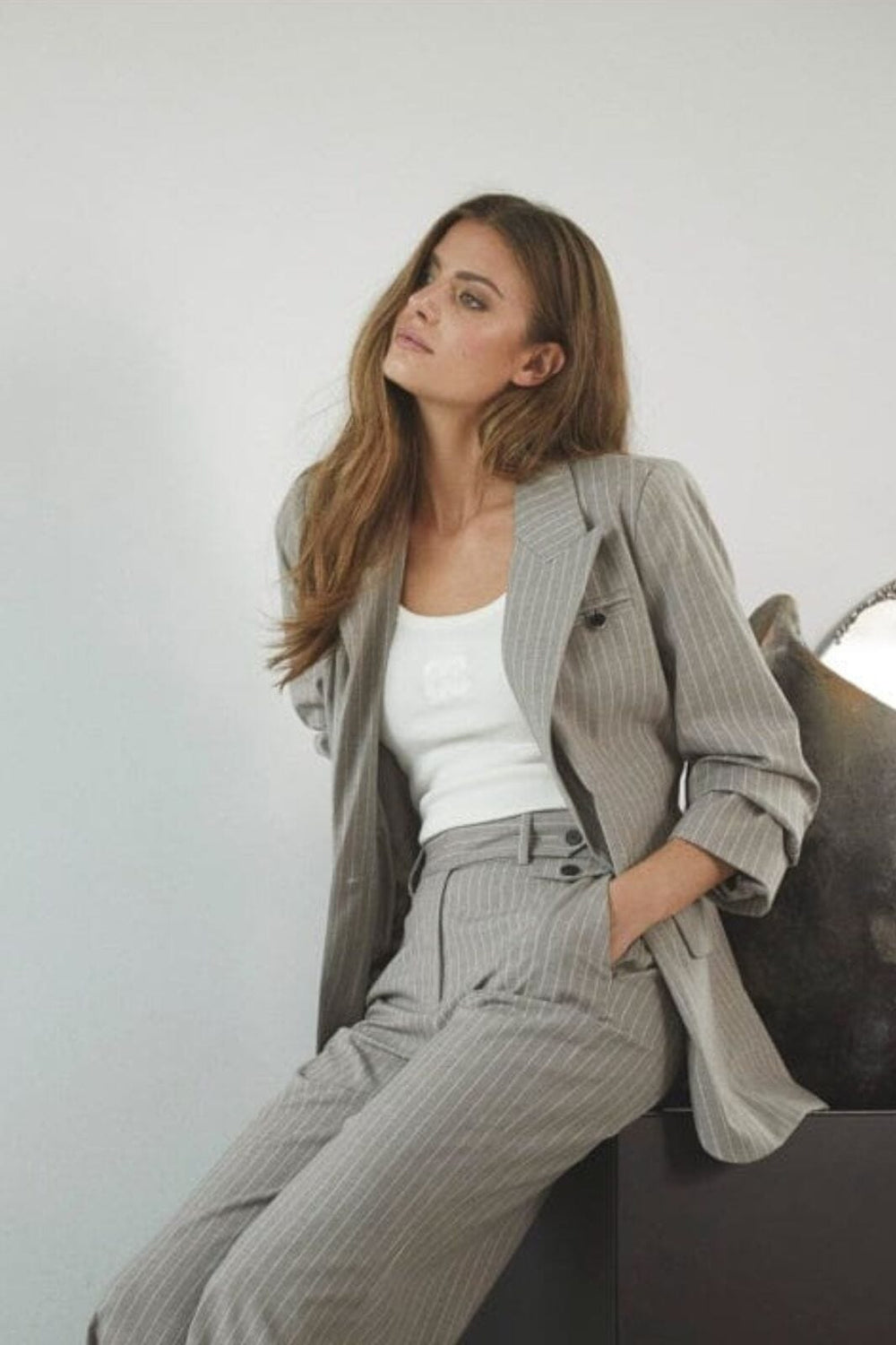 Co´Couture - Quincc Pin Fitted Blazer 40007 - 984 - Mink Blazere