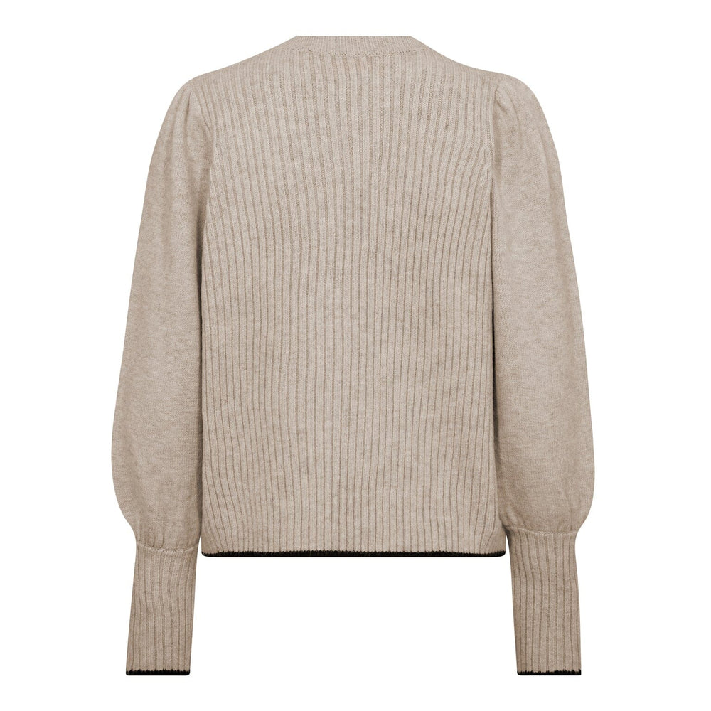 Co´Couture - Rowcc O-Puff Knit 32137 - 100 - Creme Strikbluser
