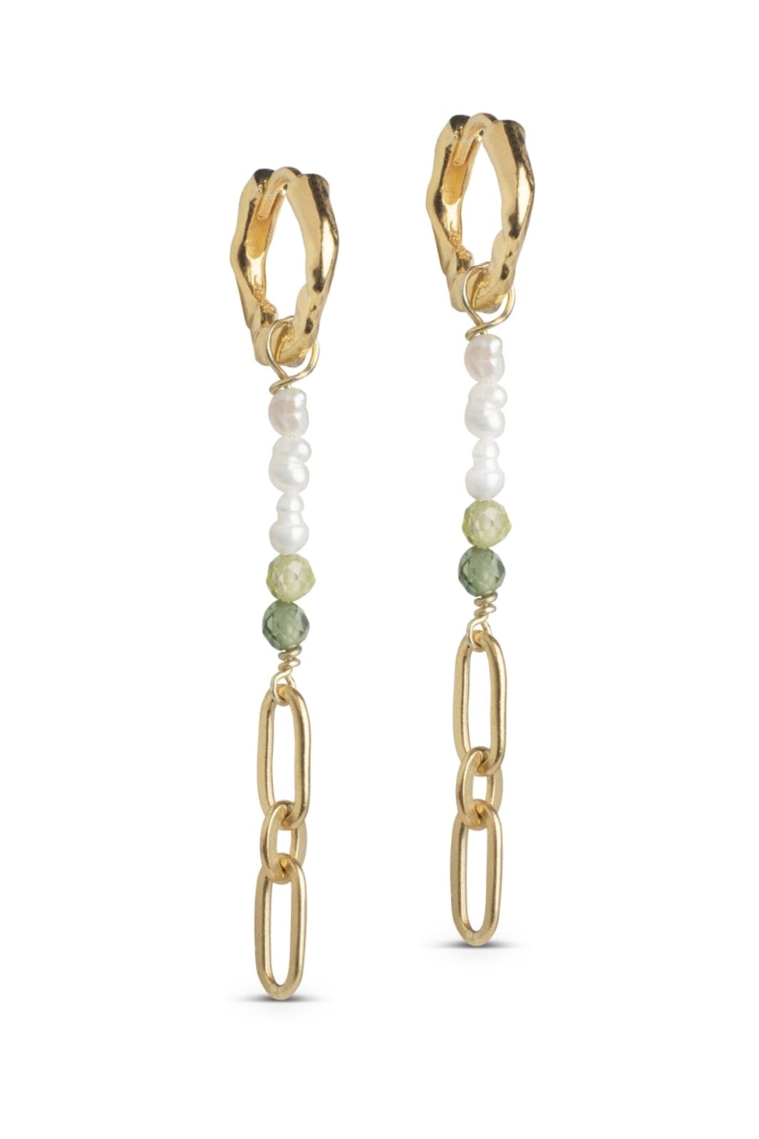 Enamel Copenhagen - Hoops, Abigail - Kaki Green, Light Green And Pearls