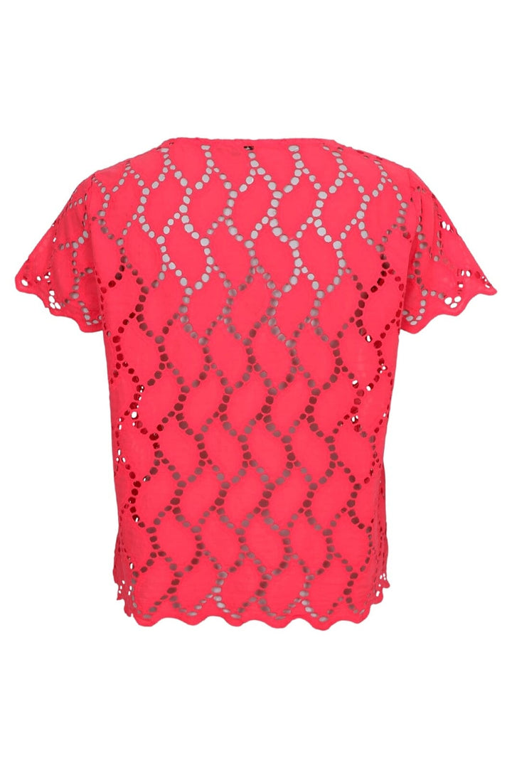 Forudbestilling - Black Colour - Bcfreya Ss Tee Blouse 40864 - Red