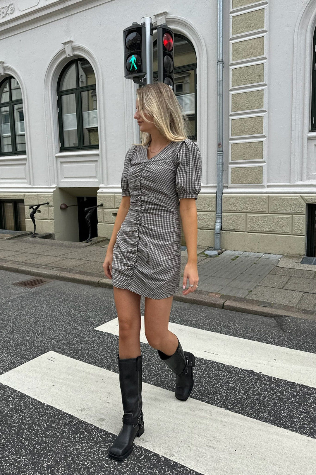 Forudbestilling - BYIC - Aliceic Dress - bsc Black Small Checks Kjoler