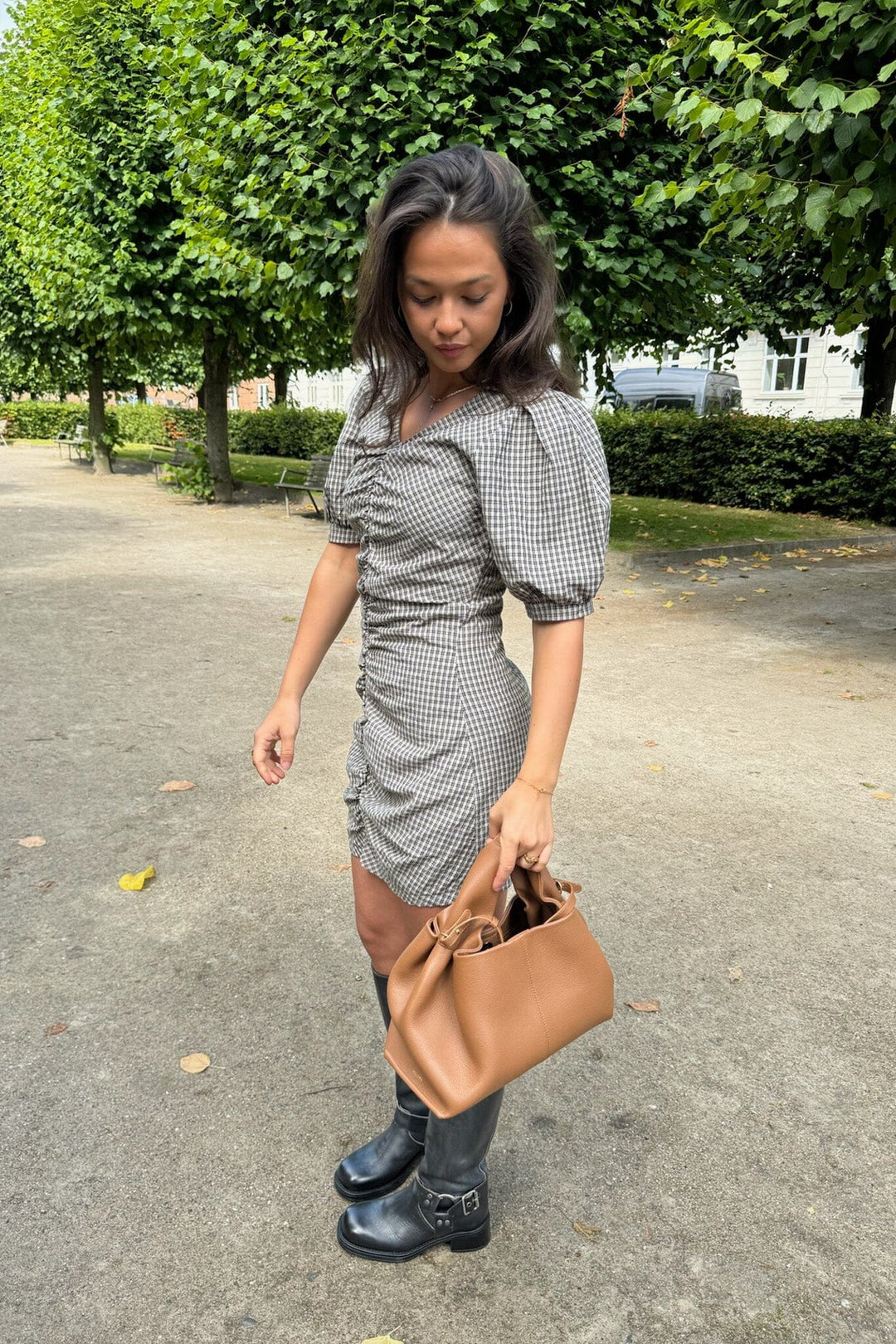 Forudbestilling - BYIC - Aliceic Dress - bsc Black Small Checks Kjoler