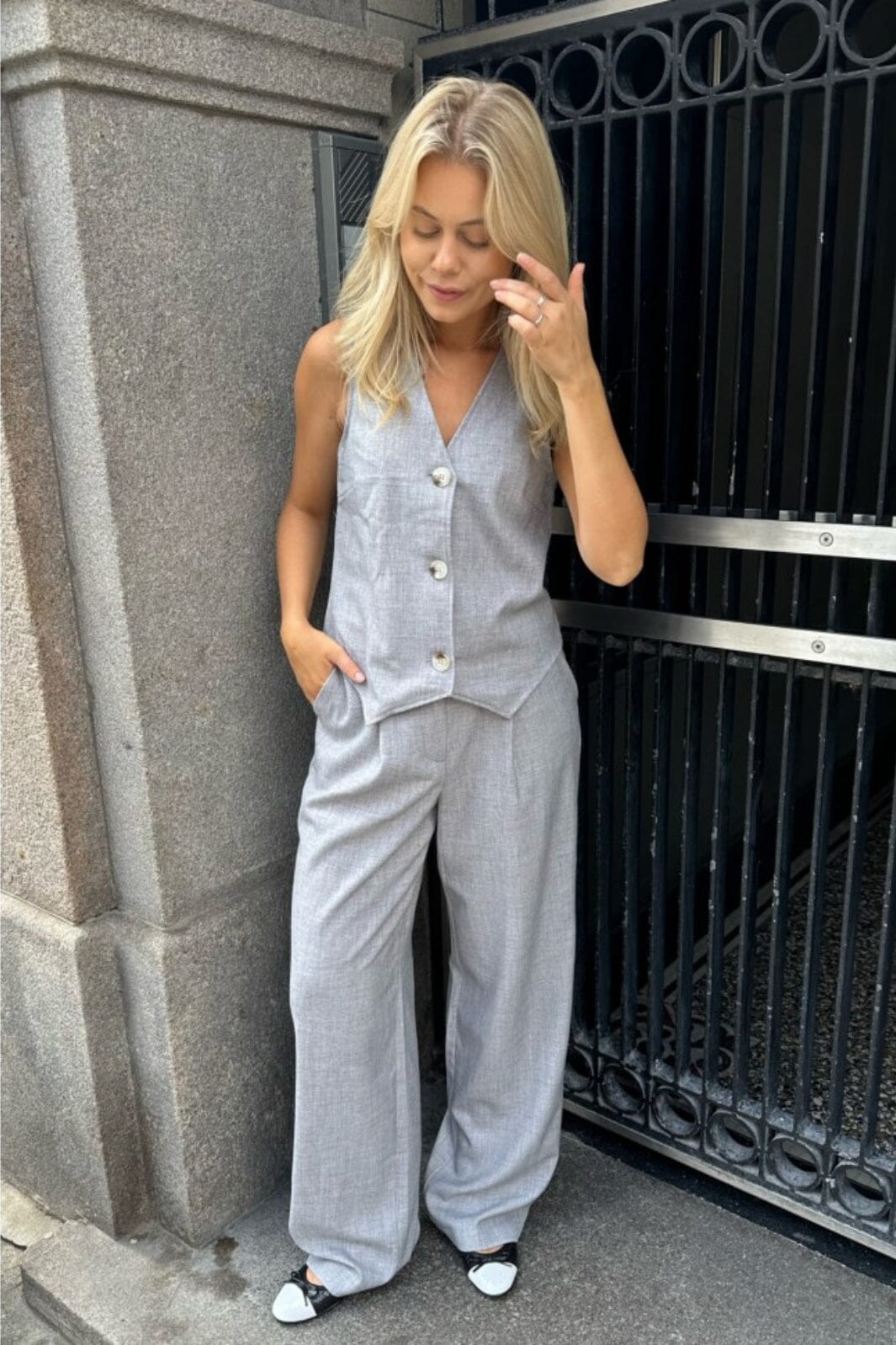 Forudbestilling - BYIC - Celina Pants - Grey Bukser