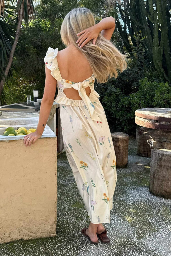 Forudbestilling - BYIC - Melbaic Dress - owfp Off White Flower Print Kjoler