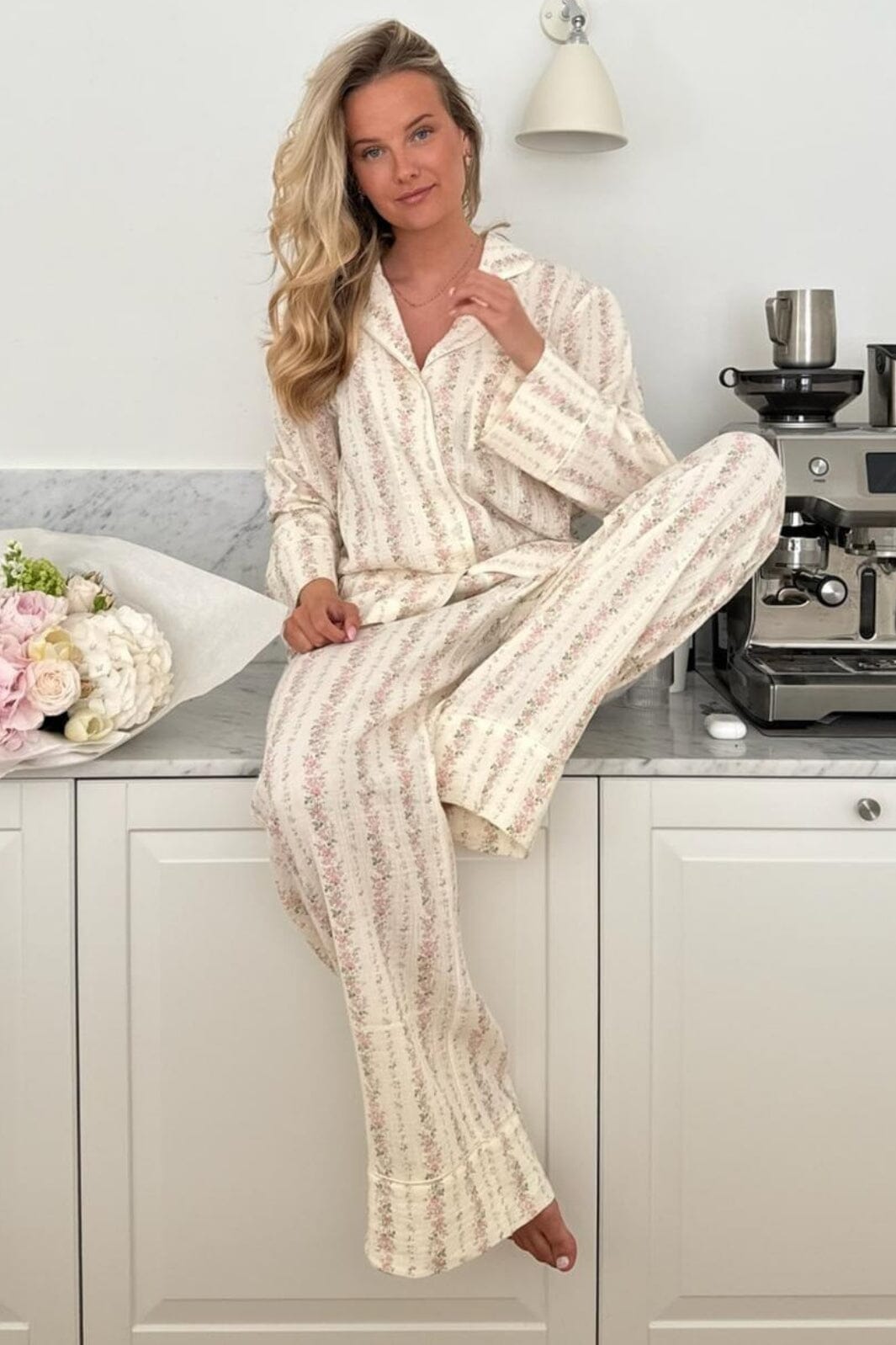 Forudbestilling - BYIC - Najaic Pants - lpfp Light Pink Flower Print Bukser