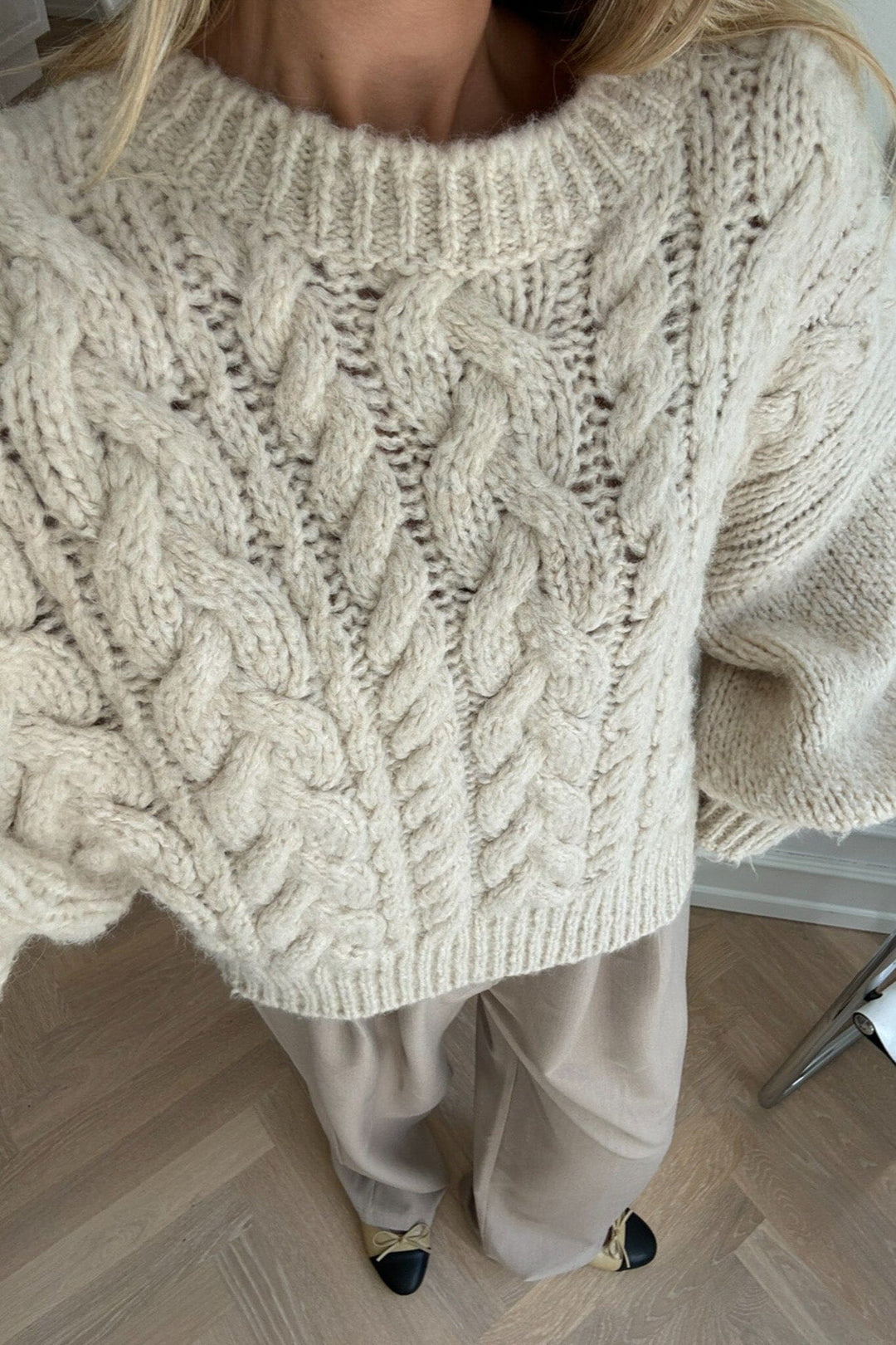 Forudbestilling - BYIC - Noraic Sweater - owhite Off White Sweatshirts