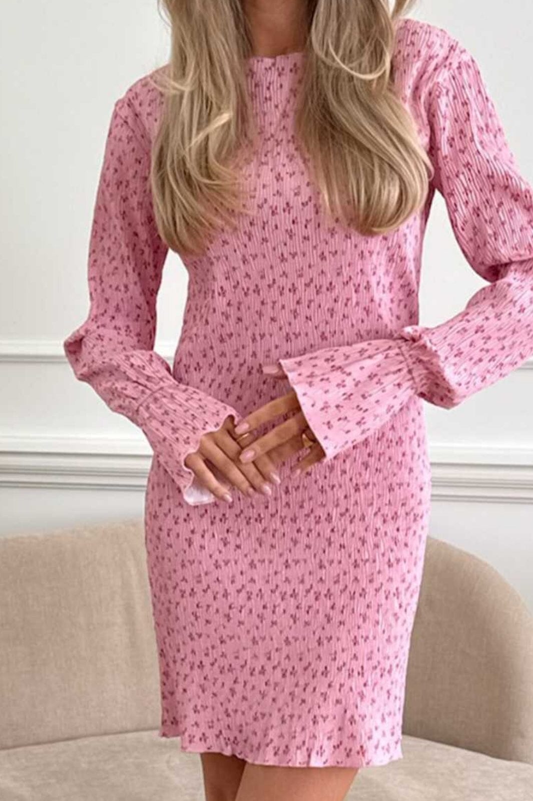 BYIC - Odineic Dress A23833 - Pink Tiny Blossom