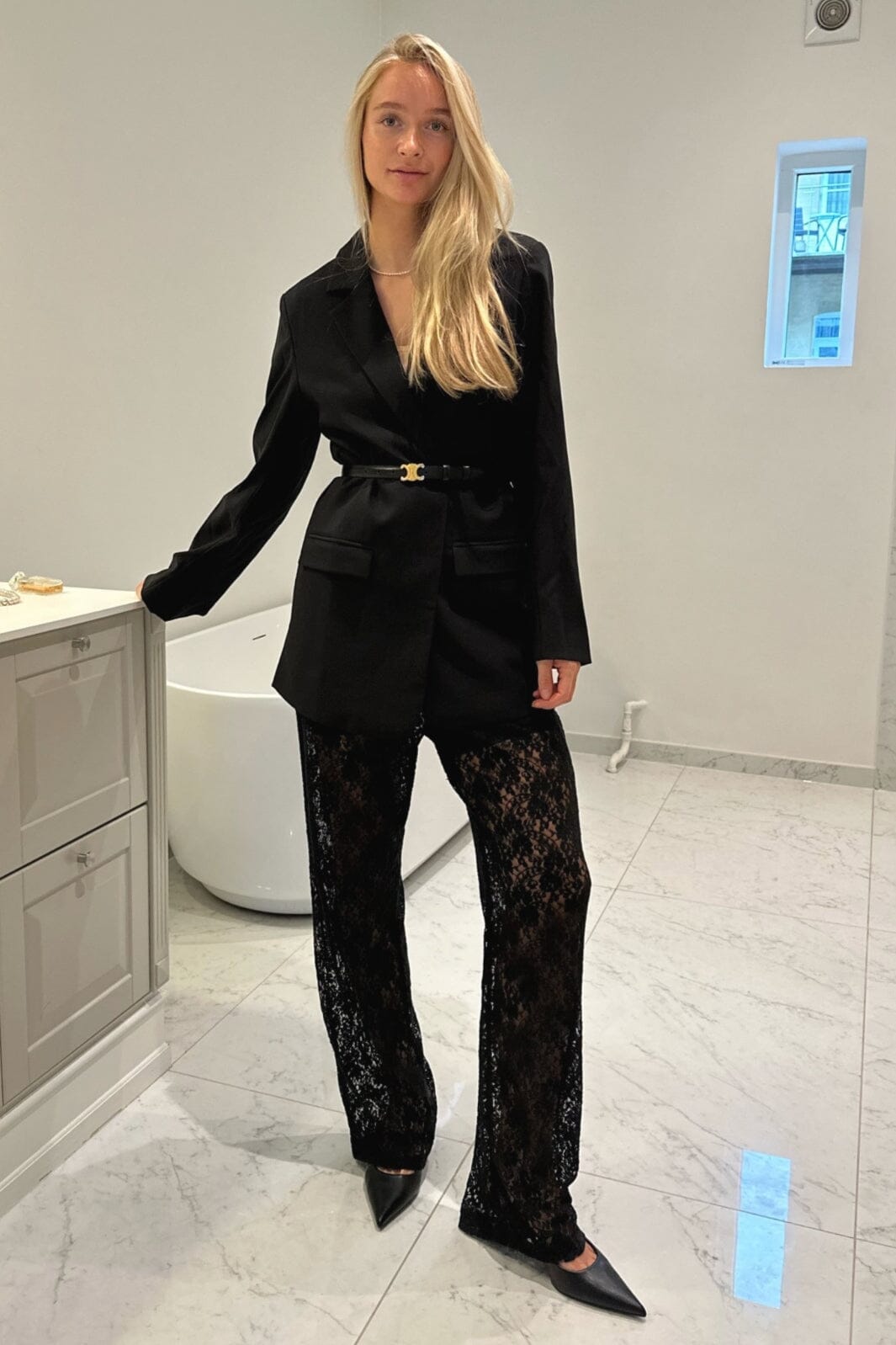 Forudbestilling - BYIC - Zhanna Pants - bl Black Lace Bukser