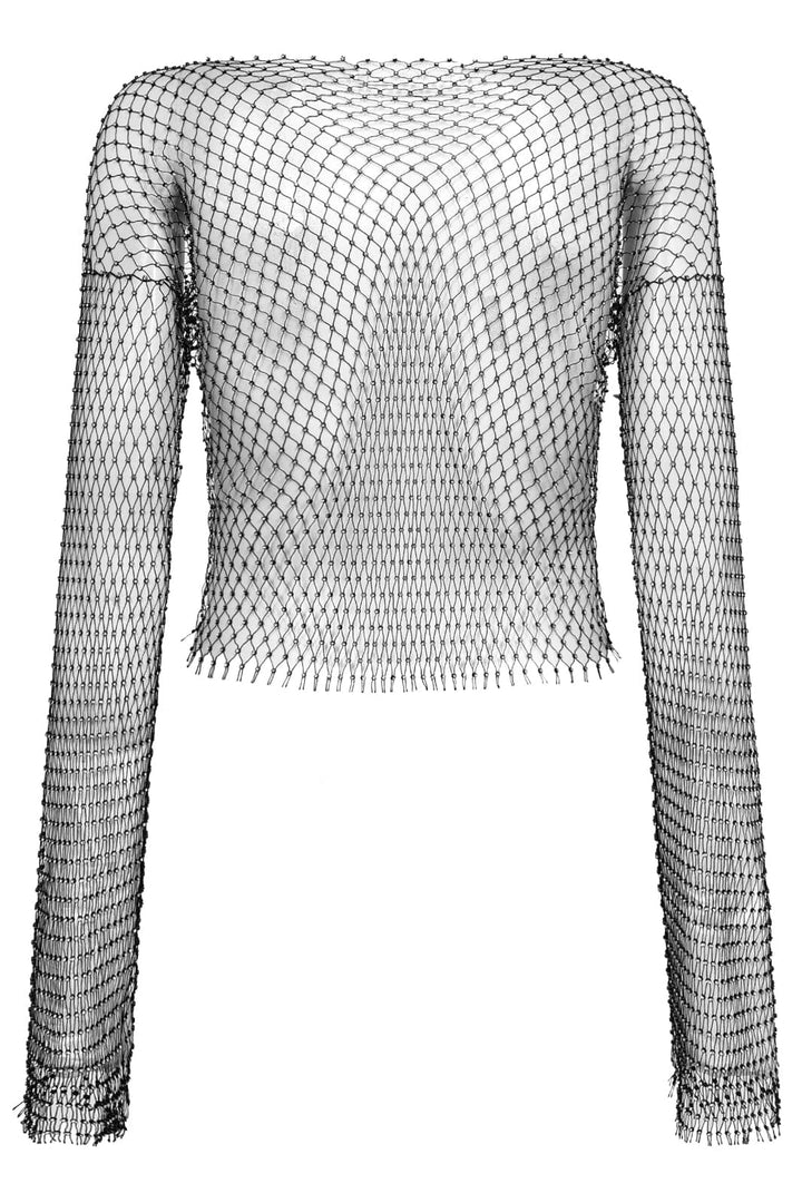 Forudbestilling - Co´couture - Krystalcc Net Blouse 32117 - 96 Black Bluser