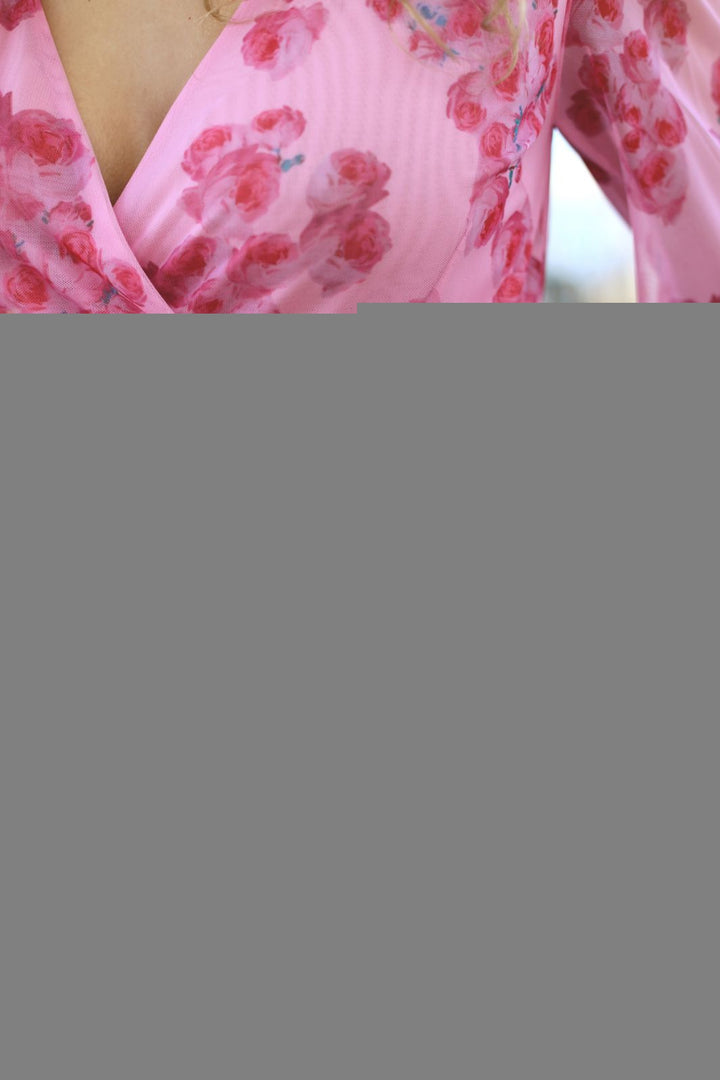 Forudbestilling - Cras - Debbie Dress - 8069 8069 Pink Roses Kjoler