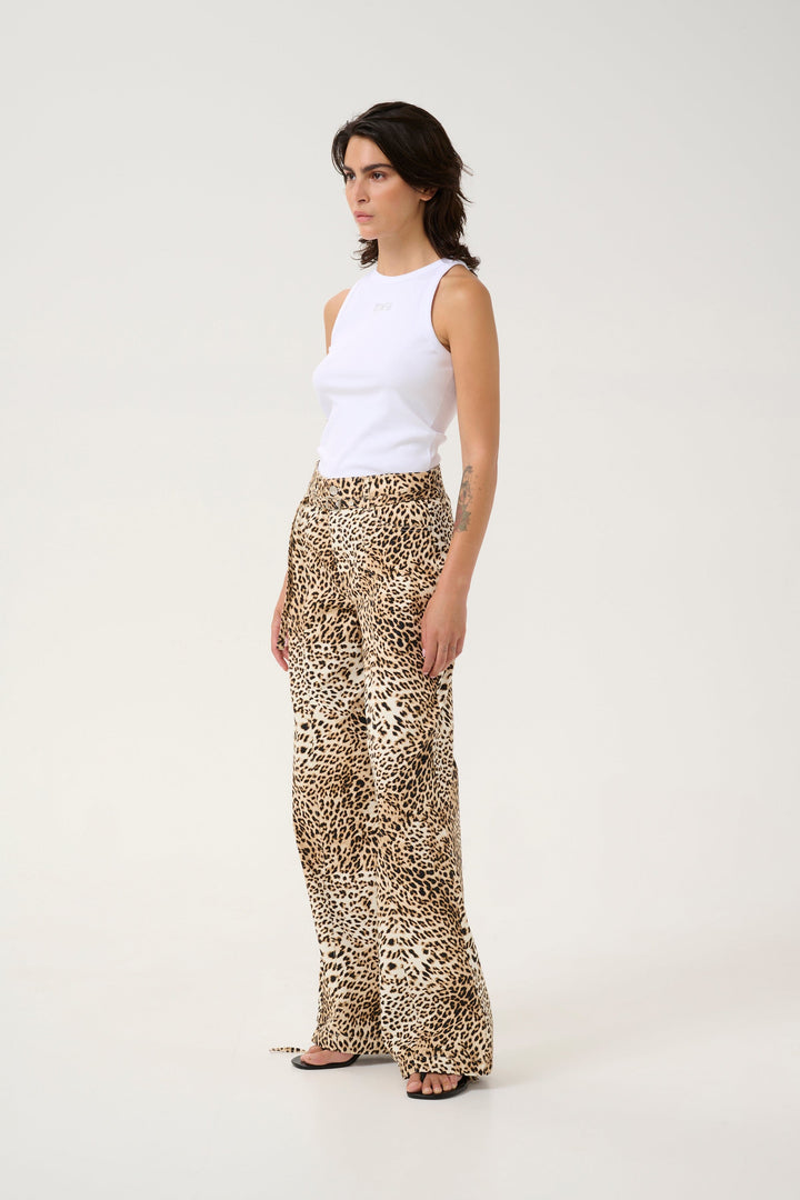 Forudbestilling - Gestuz - Gzleonia Pants - 107265 Leopard Print Bukser