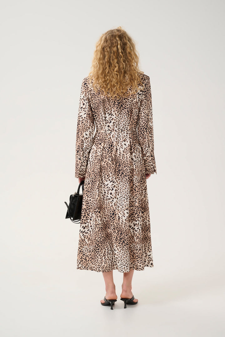 Forudbestilling - Gestuz - Gzmareen P Ls Dress - 107188 Light Leopard Kjoler