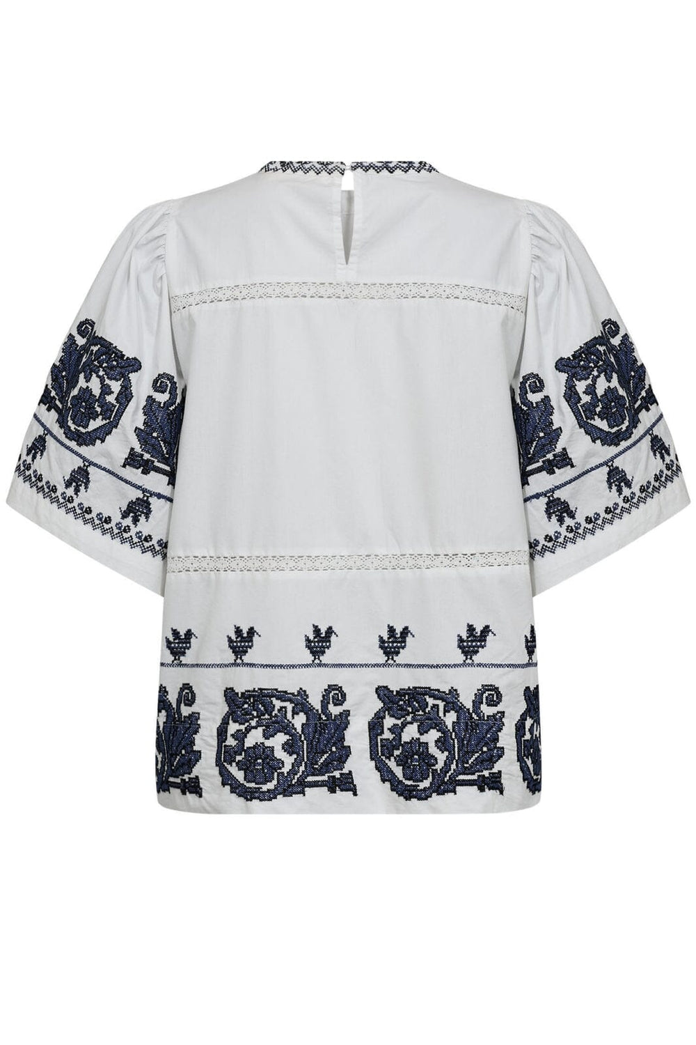 Forudbestilling - Gossia - Annimigo Blouse G2345 - White - Blue Bluser