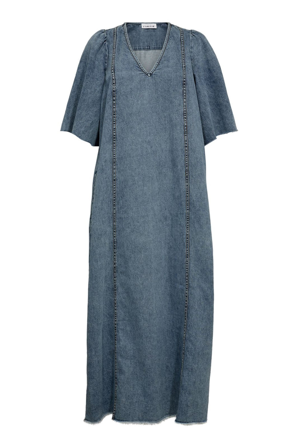 Forudbestilling - Haute L'Amitié - Denim Hem Dress HL10226 - Denim Blue Kjoler