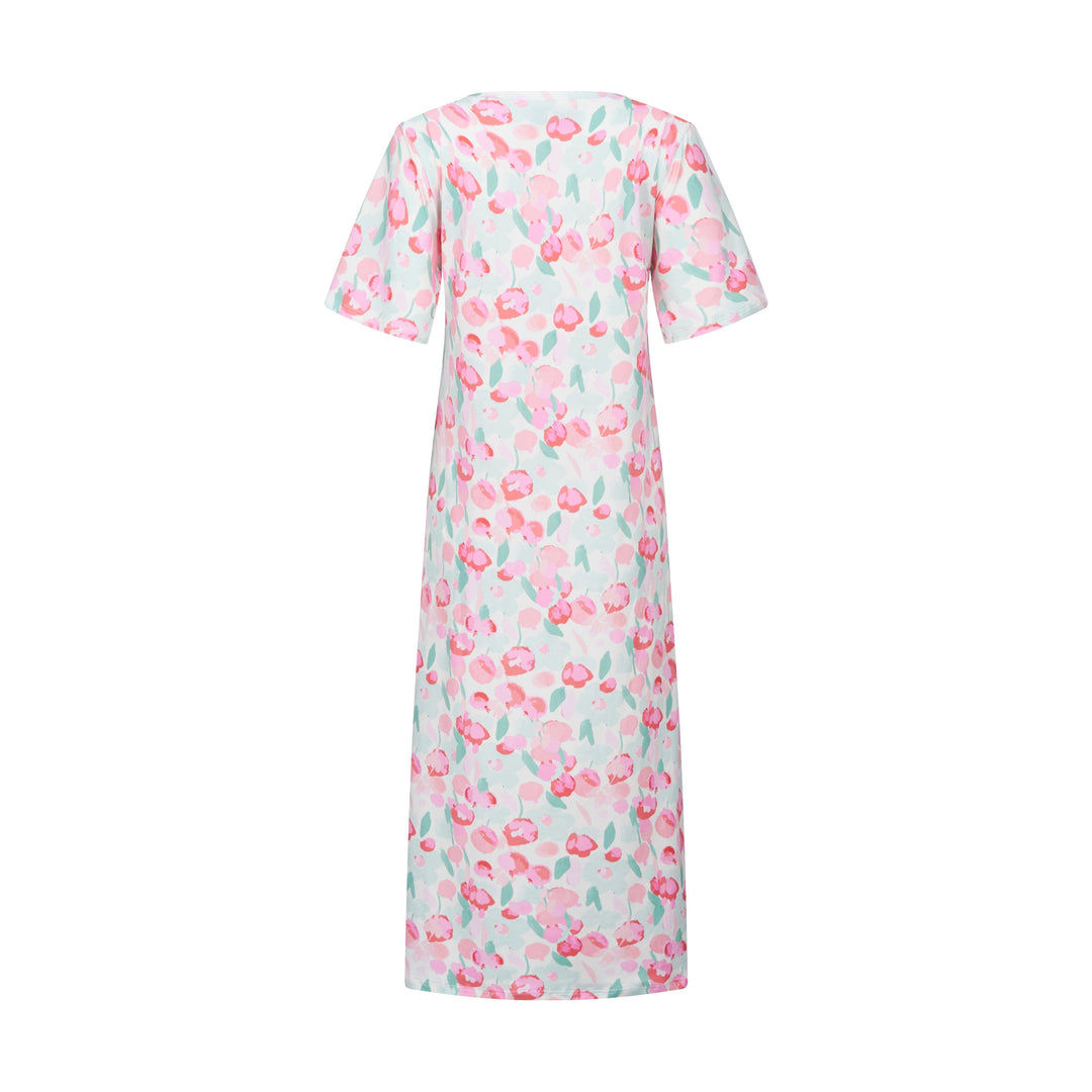 Forudbestilling - Liberte - Alma-Tshirt-Dress - Mint Pink Flower Kjoler