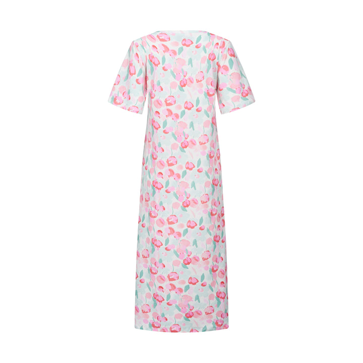 Forudbestilling - Liberte - Alma-Tshirt-Dress - Mint Pink Flower Kjoler