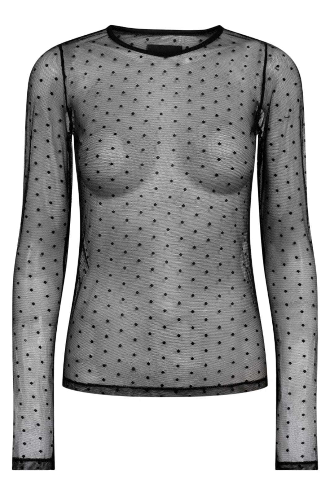 Liberte - Isa-Ls-Lace-Blouse - Black Dot