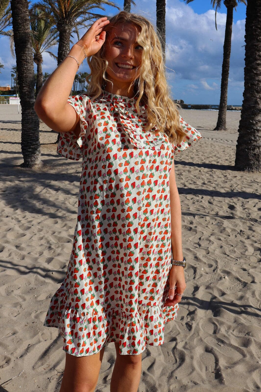 Liberte - Tia-Frill-Dress 22055 - Strawberry