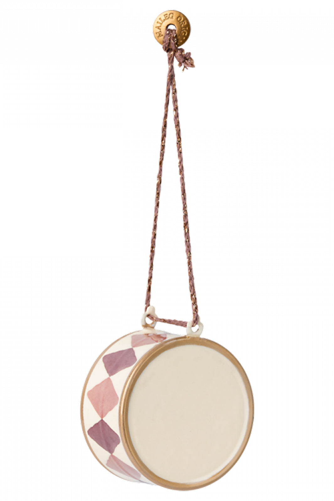 Maileg - Metal Ornament, Large Drum - Light Purple