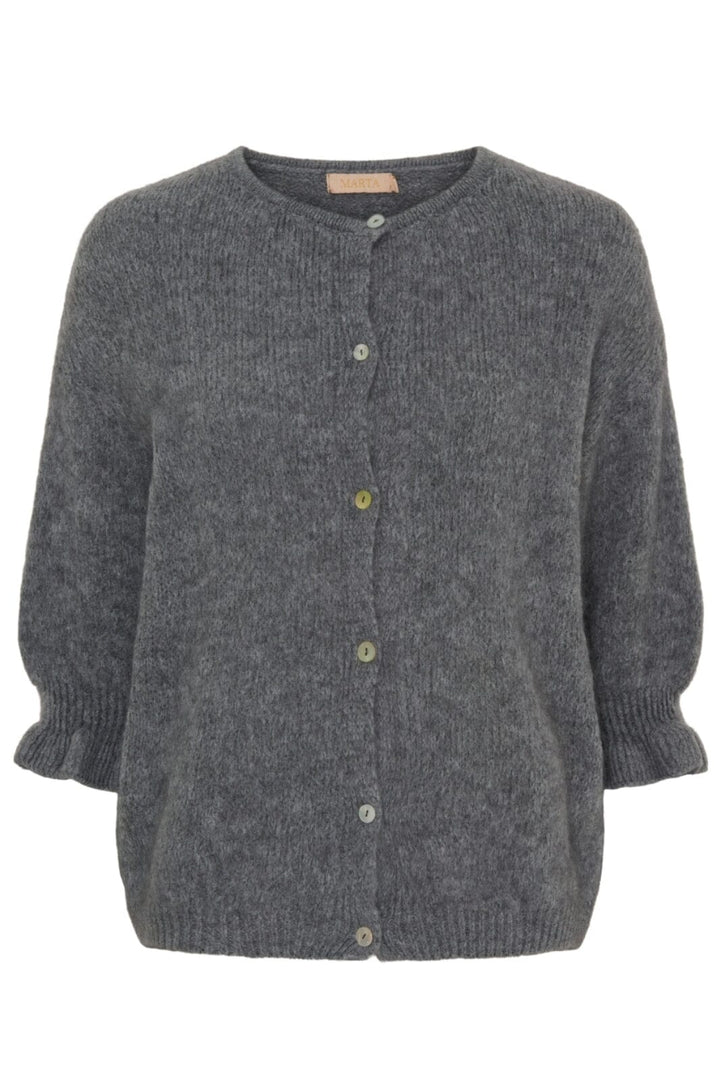Forudbestilling - Marta Du Chateau - Mdcjuliana Knit 2413 - Medium Grey Strikbluser